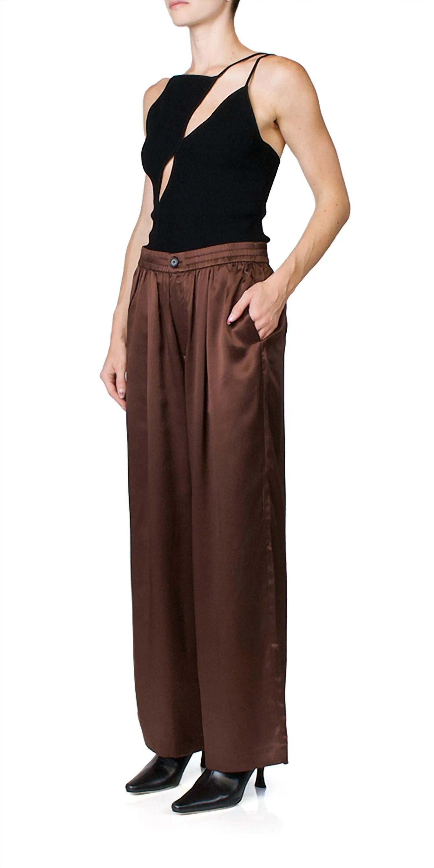 6397 - Silk Pull On Pants