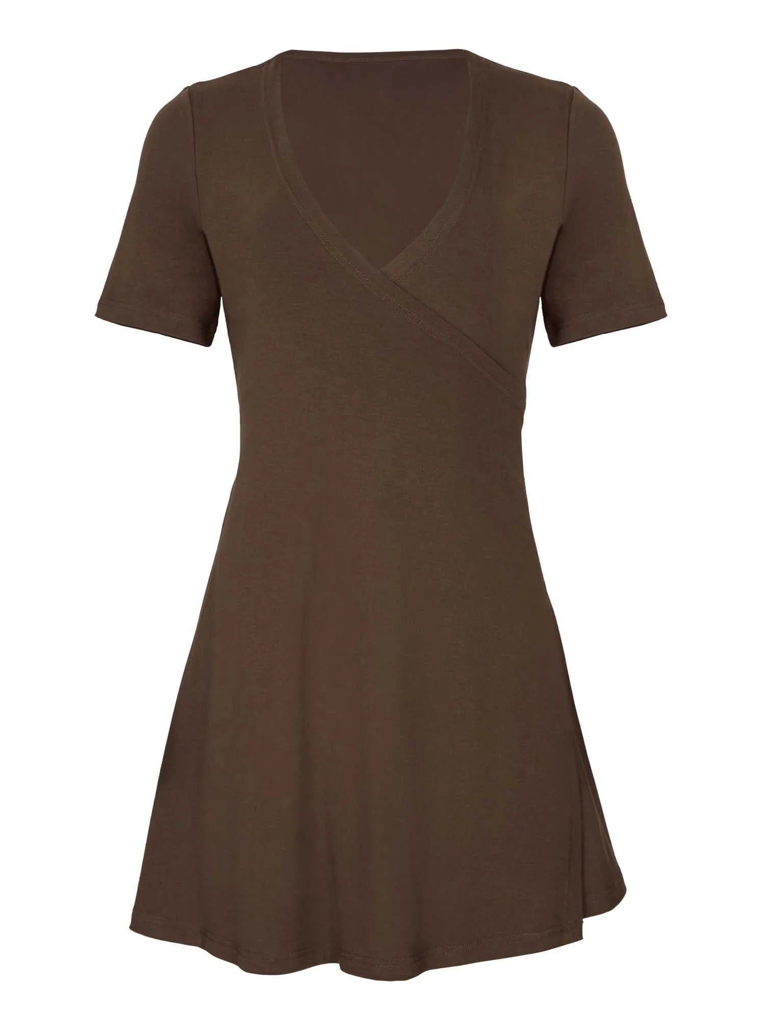 Bamboo Wrap Dress - Mini - Cocoa