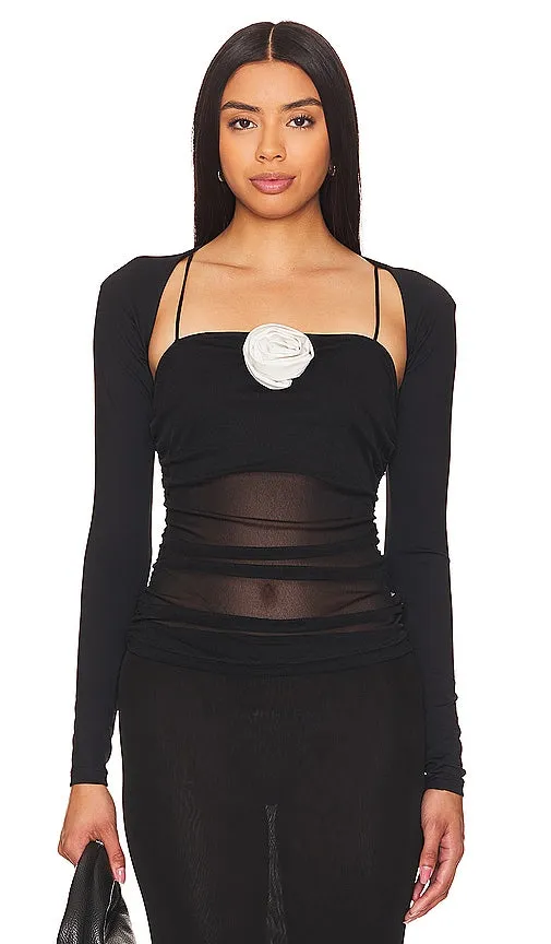 Bubish Mimi Top & Bolero Set in Black & White