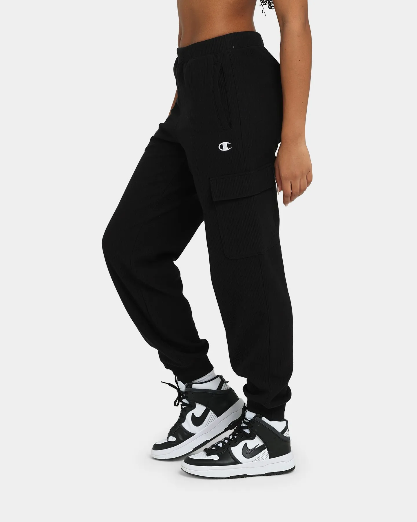 Champion Women's Flatback Rib Joggers Black