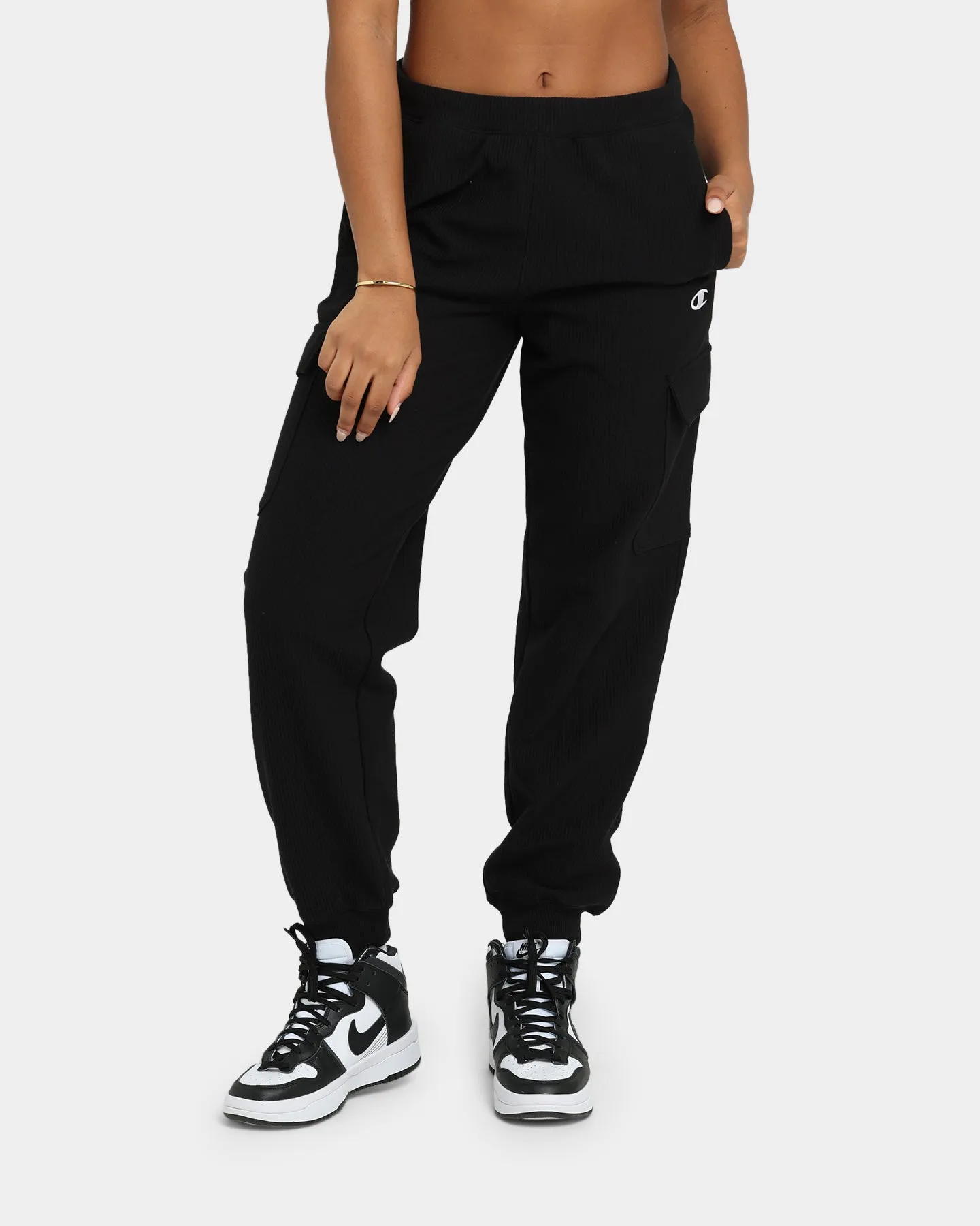 Champion Women's Flatback Rib Joggers Black