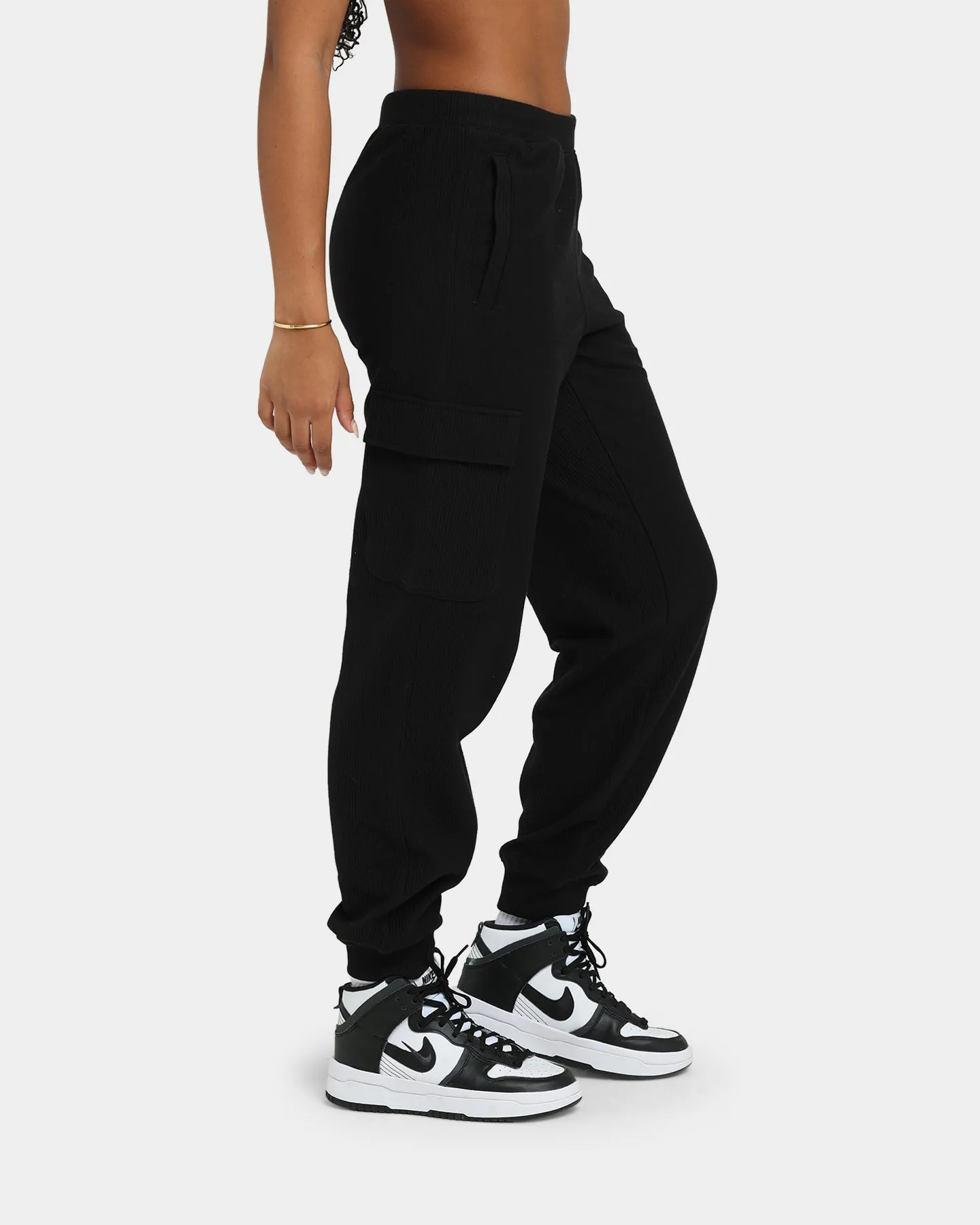 Champion Women's Flatback Rib Joggers Black