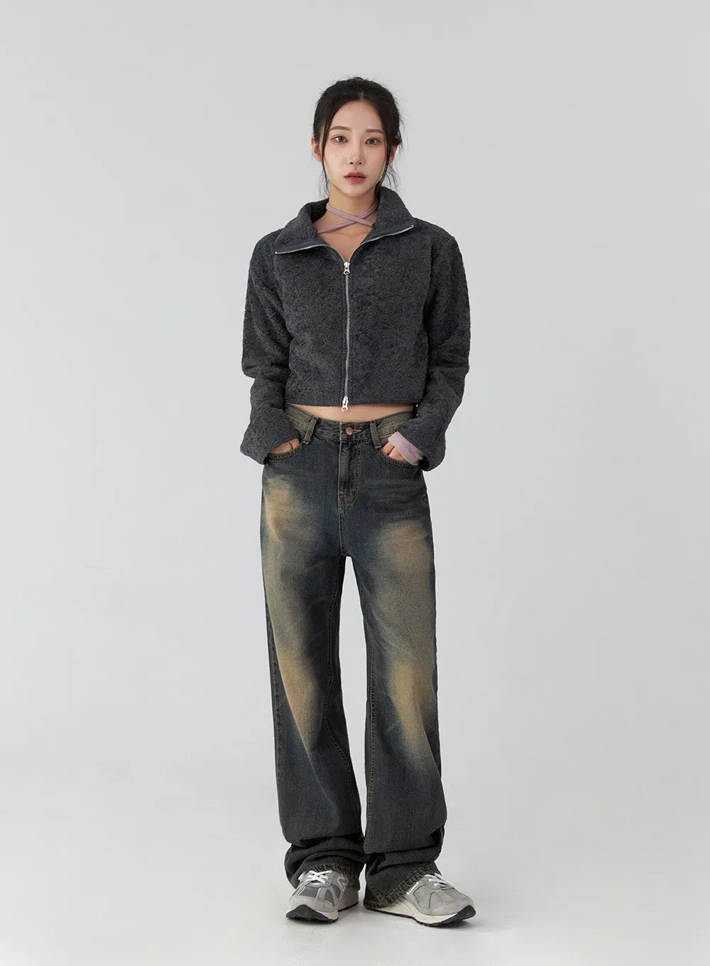 Collared Zip-Up Jacket CD322