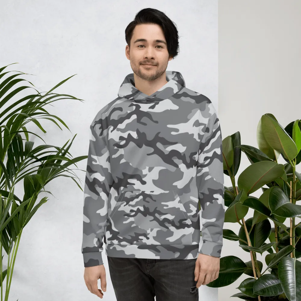 FYD Unisex Hoodie in light grey camo