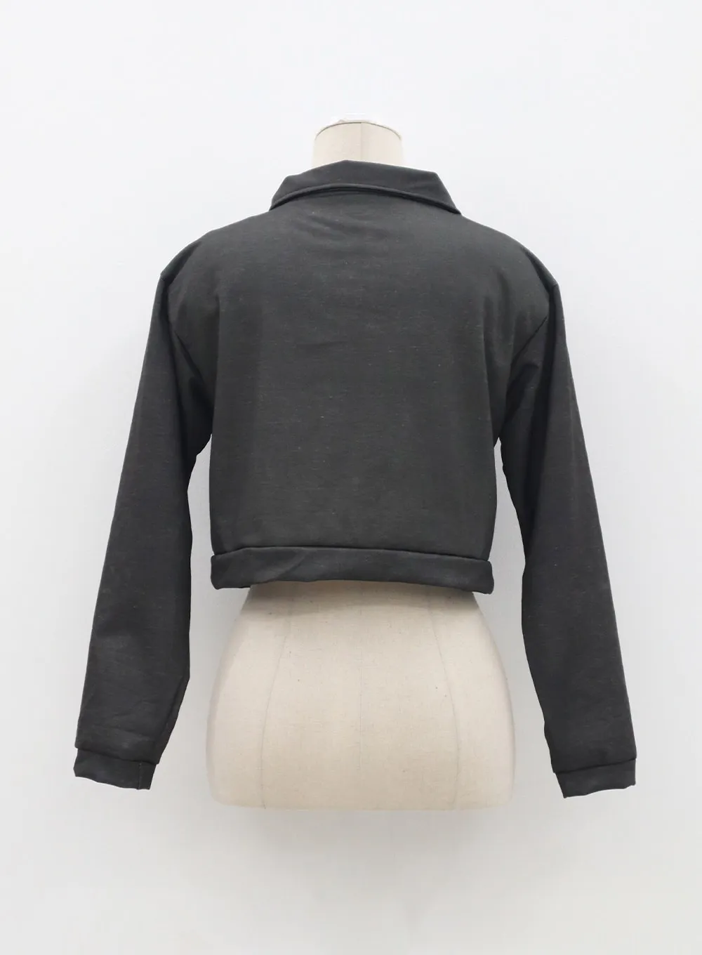 Graphic Cropped Zip-Up BM329