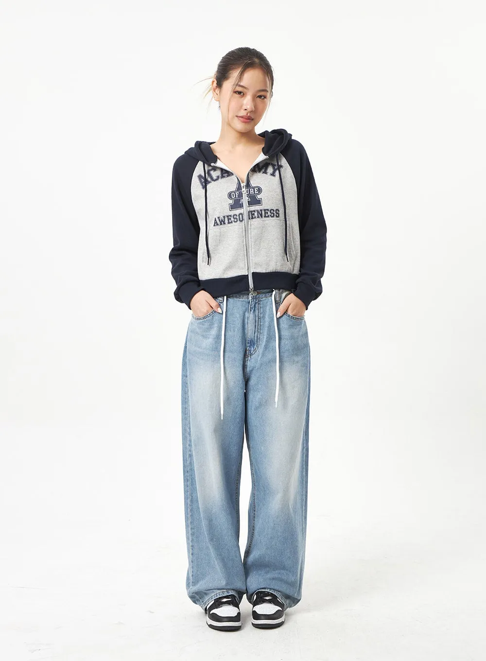 Graphic Zip-Up Hoodie CA318