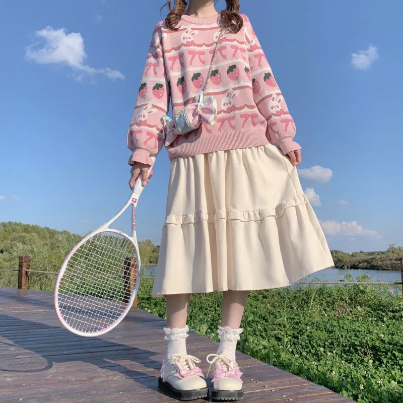 Japanese Soft Girl Sweet A-line skirt