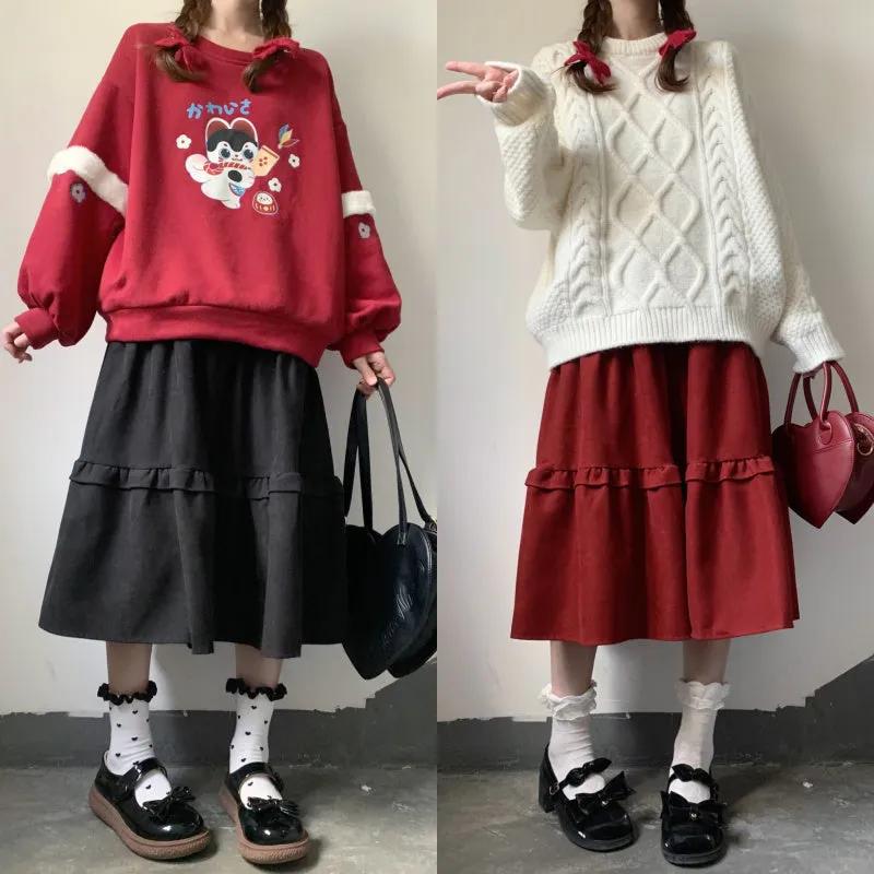 Japanese Soft Girl Sweet A-line skirt
