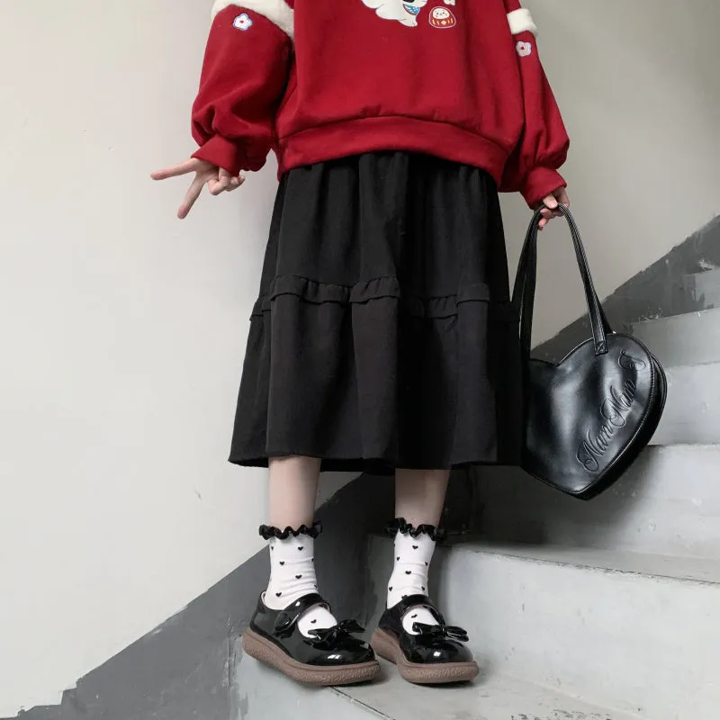 Japanese Soft Girl Sweet A-line skirt