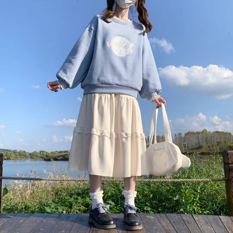 Japanese Soft Girl Sweet A-line skirt