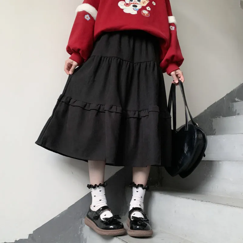 Japanese Soft Girl Sweet A-line skirt