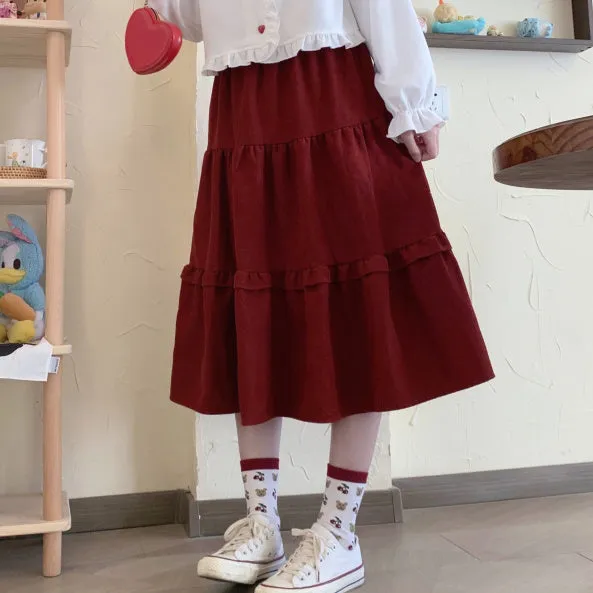 Japanese Soft Girl Sweet A-line skirt