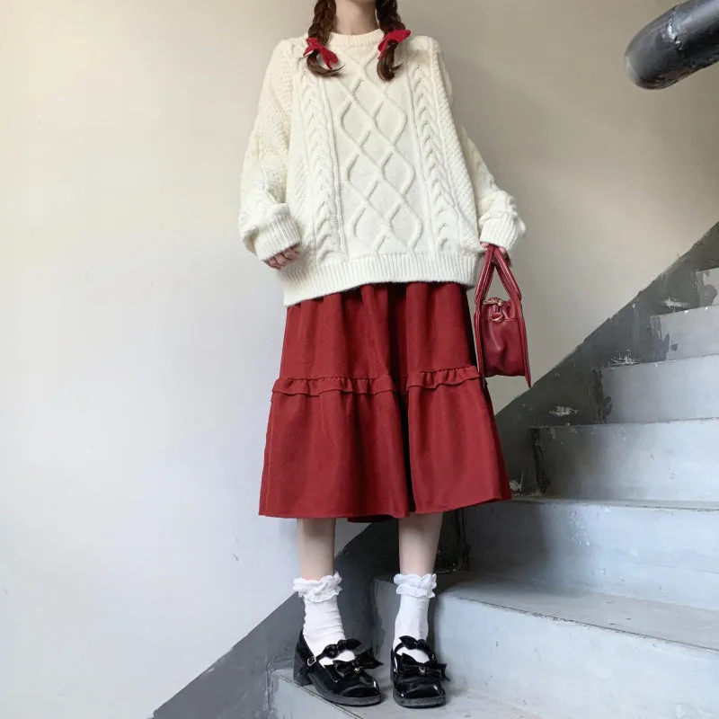 Japanese Soft Girl Sweet A-line skirt