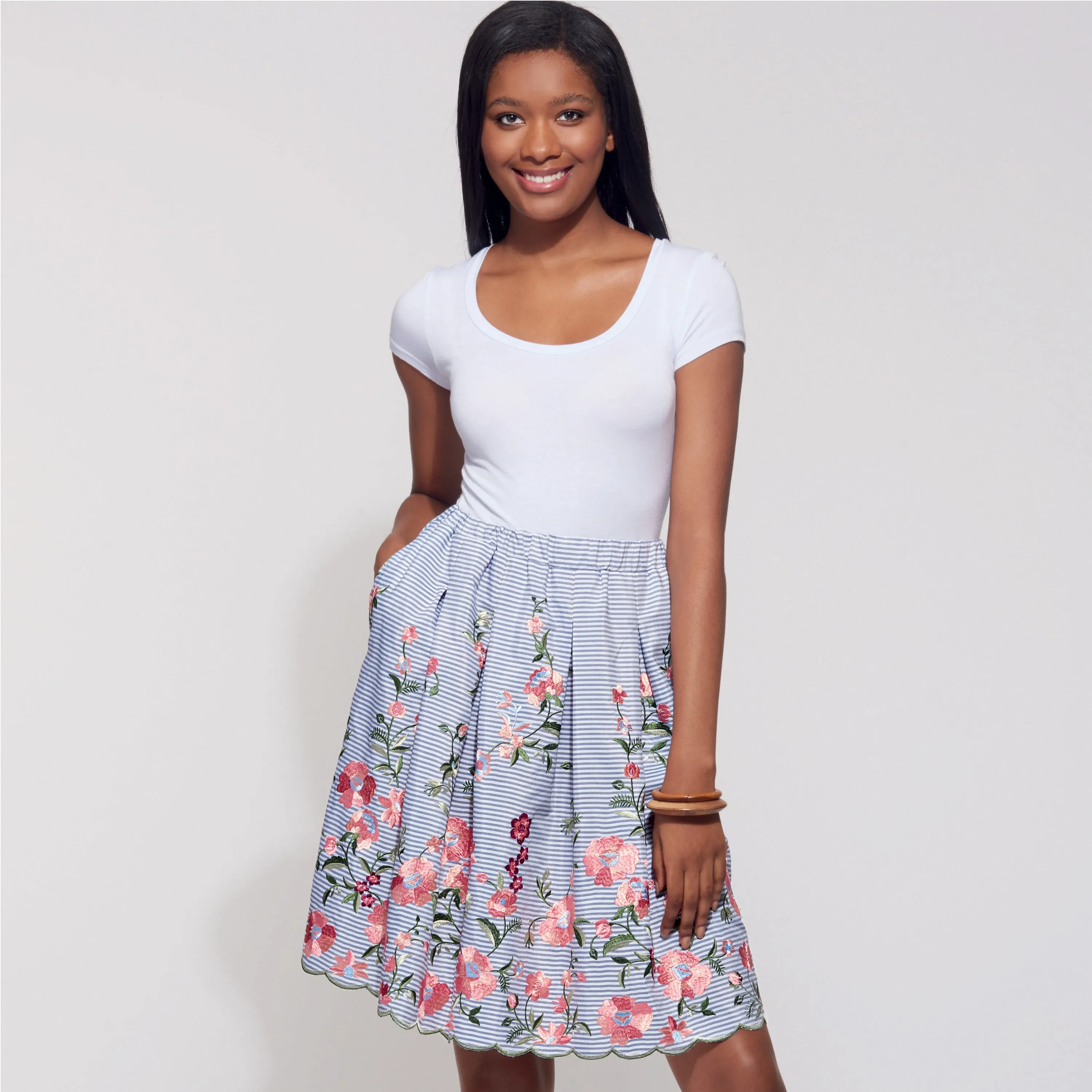 New Look Sewing Pattern N6605 - Misses' Skirt with Neck Tie