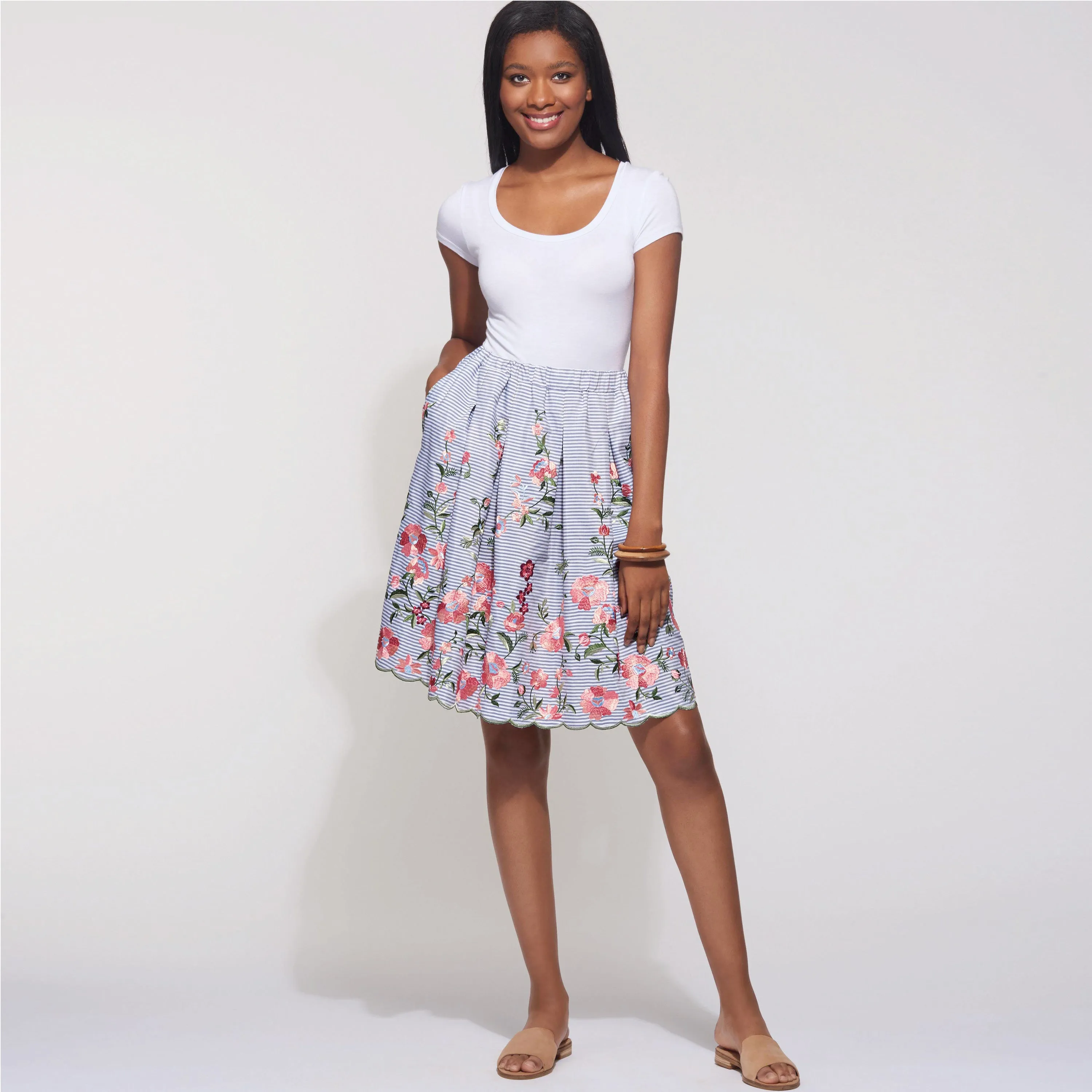 New Look Sewing Pattern N6605 - Misses' Skirt with Neck Tie