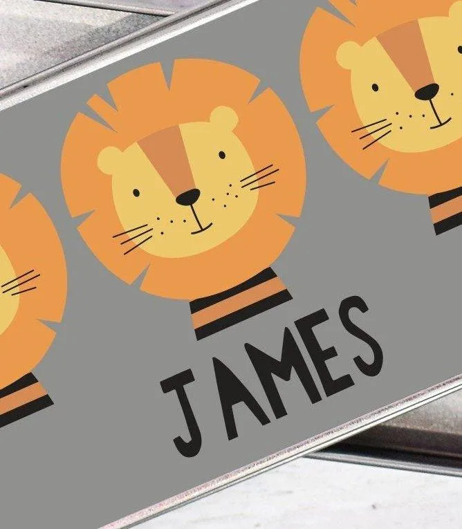Personalised Lion Pencil Case, Lion School Pencil Case, Kids Lion Metal Pencil Case, Boys School Pencil Tin, Lion Gifts, Girls Pencil Case